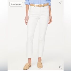 NWT J Crew Curvy Essential straight jeans white size 32